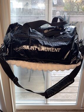YSL/ Yves Saint Laurent Nylon Nuxx Black Duffel Bag